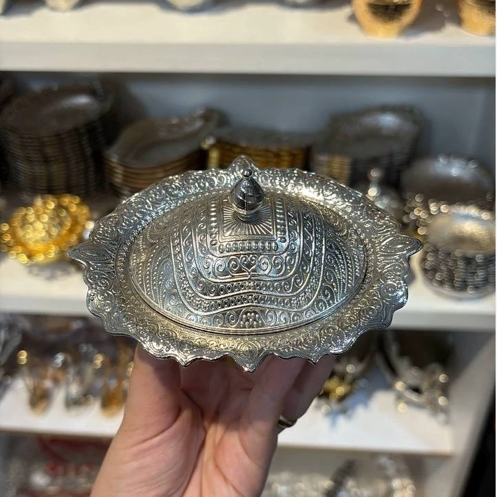 قندان بیضی دلونی- زاماک- نقره کربلا