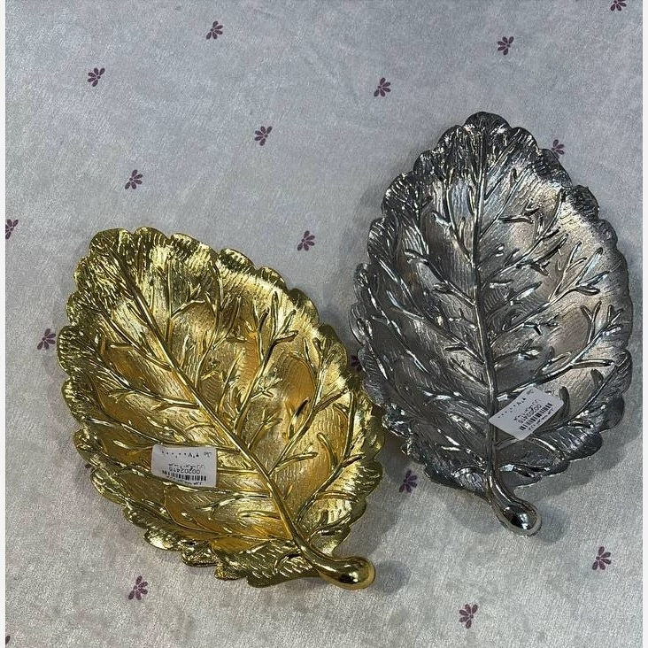 خرما خوری زارا- مدل برگ- طلایی و نقره ای- زاماک- نقره کربلا