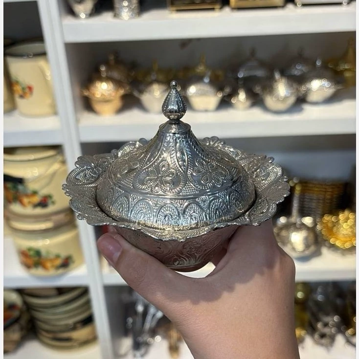 قندان گرد آسیا- زاماک- نقره کربلا